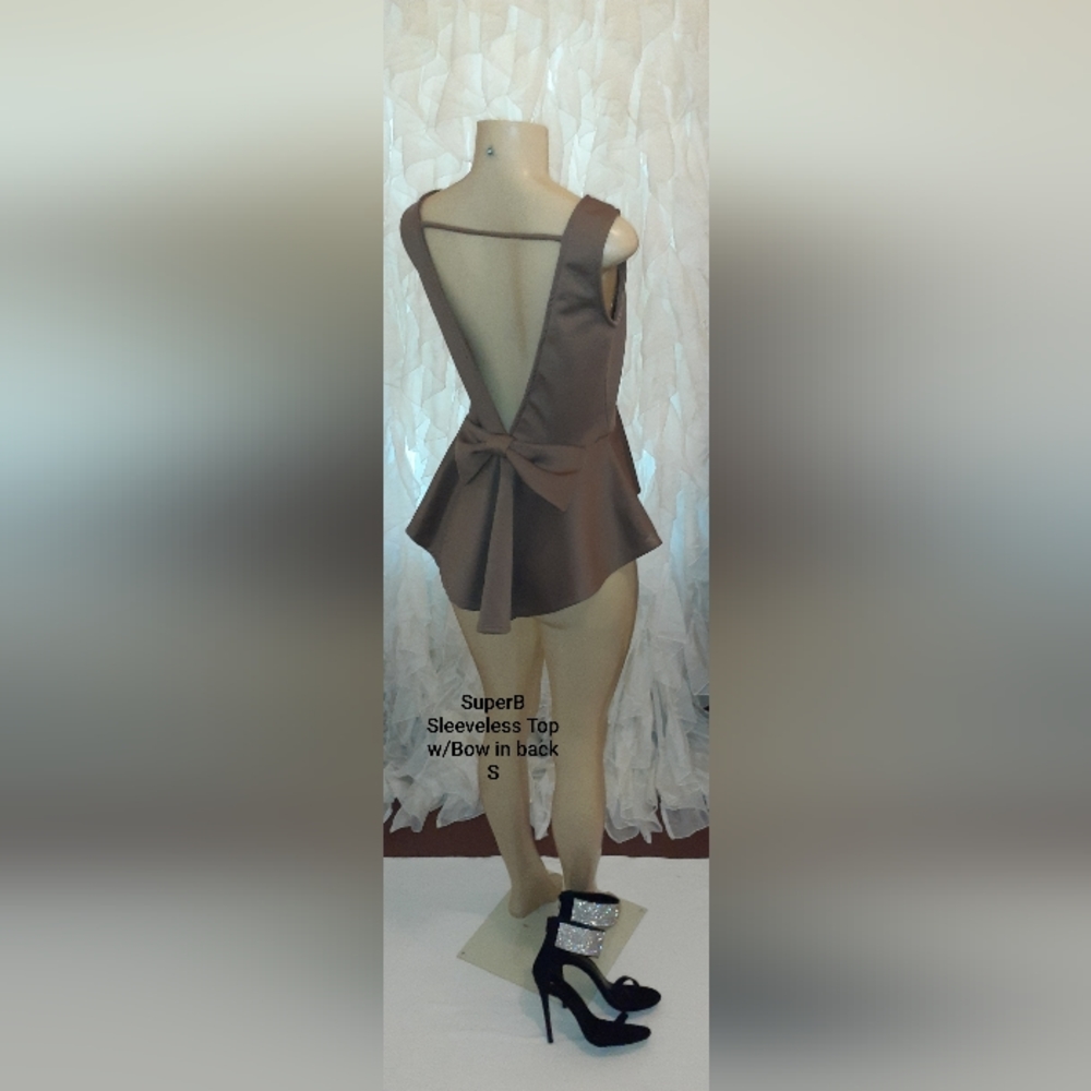 Super B Beige Sleeveless Top S